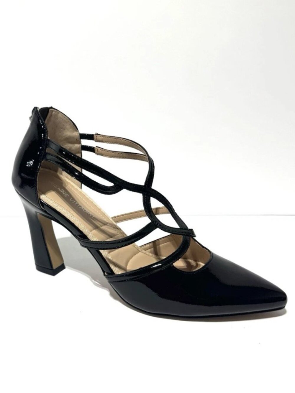 Adrienne Vittadini Womens Nikita Pump Heels Black Size 8 M